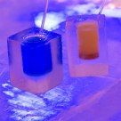 Ice Drinks at the N'Ice Bar, Hotel des Glaces (Ice Hotel)